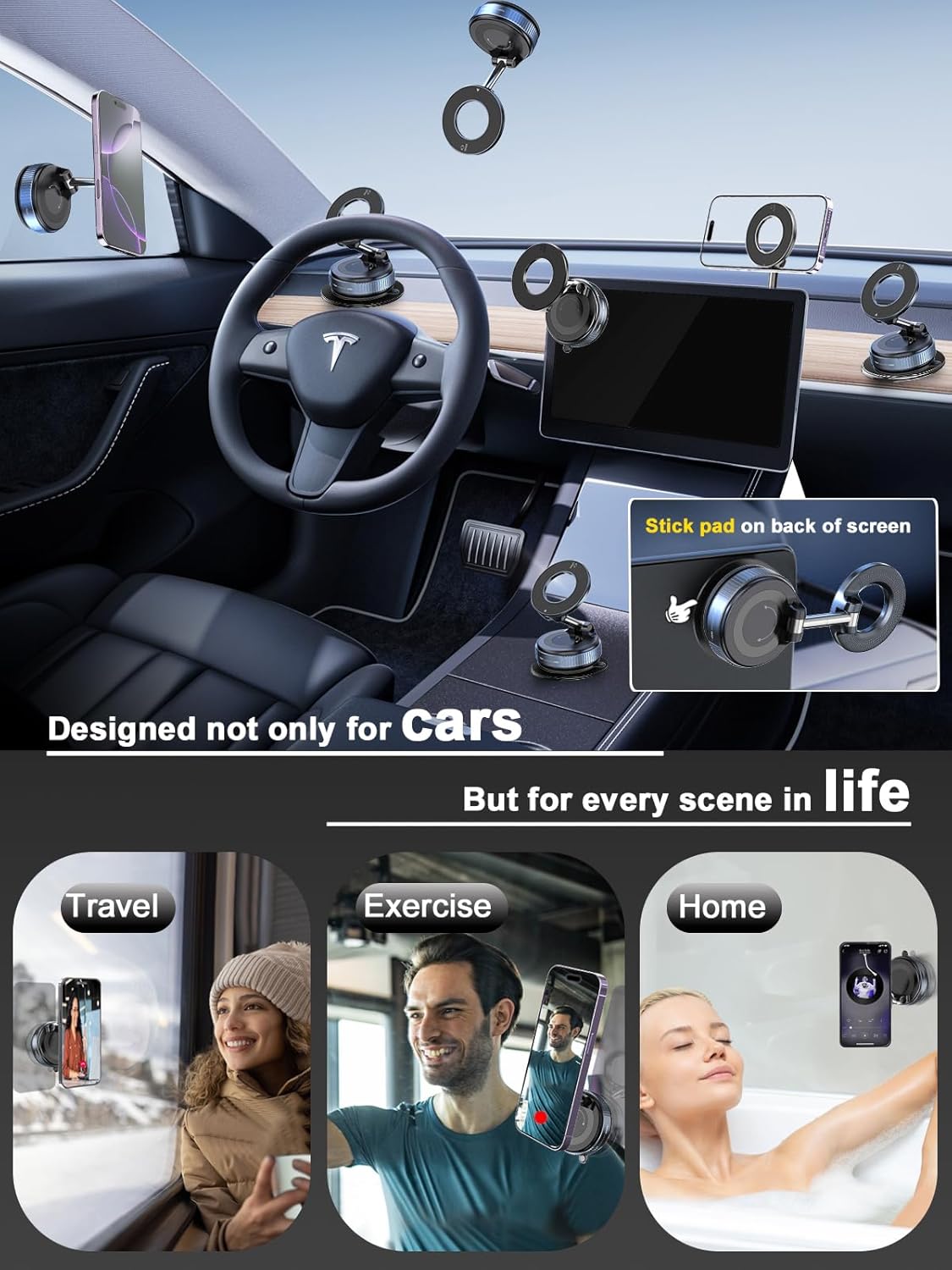 premium Magnetic Car Phone Holder – Anti-Shake, 360° Rotation