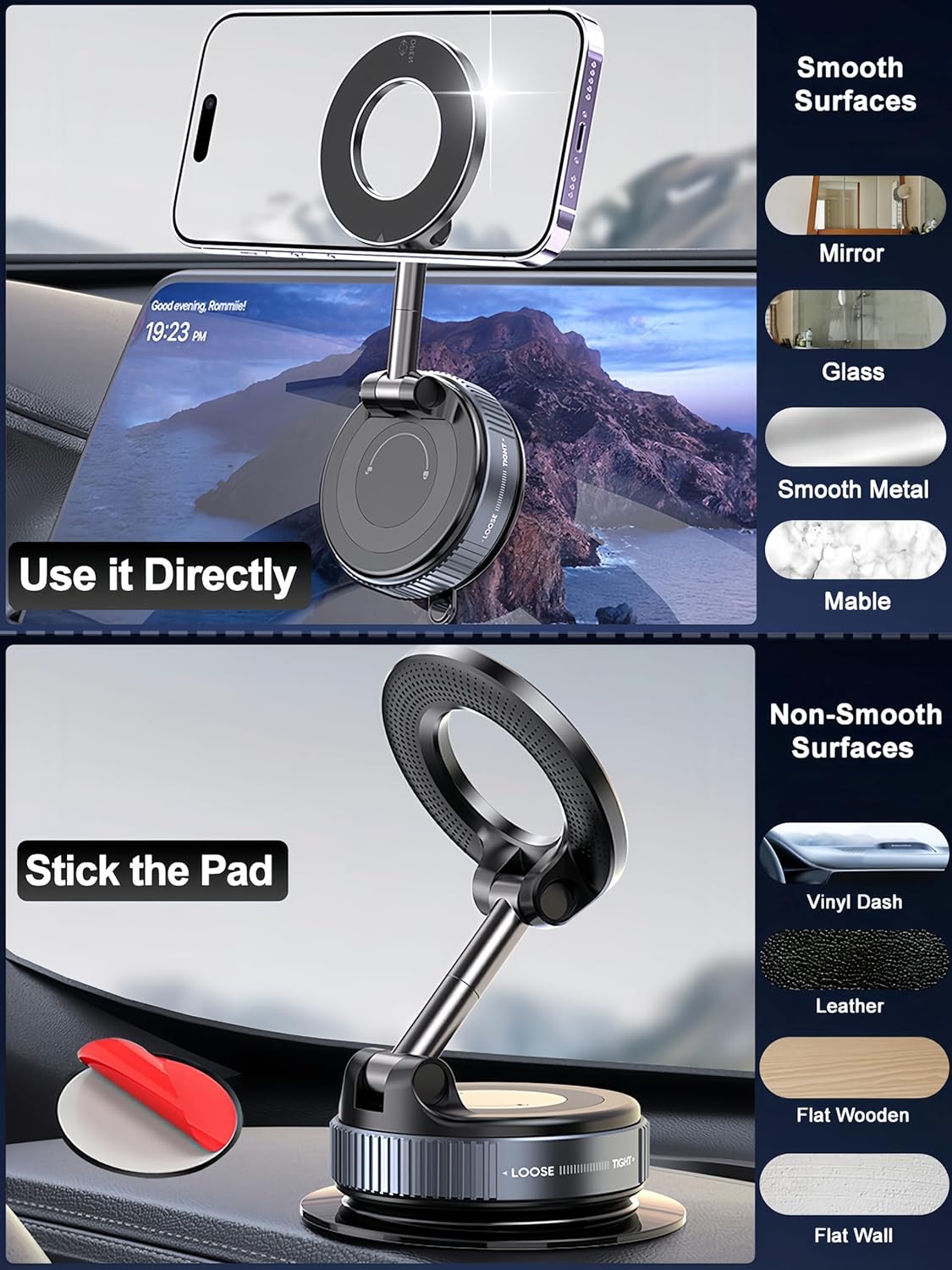 premium Magnetic Car Phone Holder – Anti-Shake, 360° Rotation